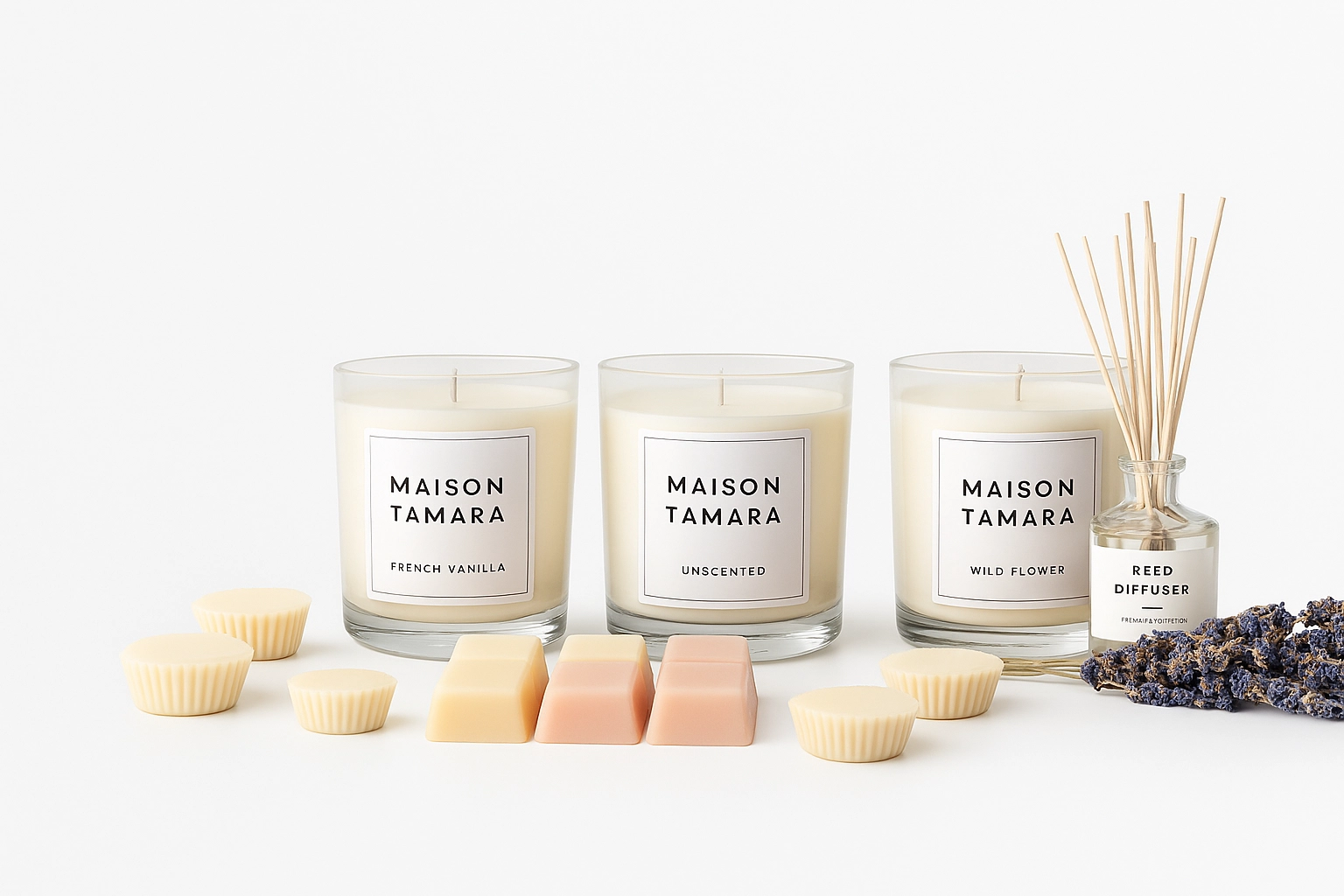 Bougies, fondants, diffuseurs maison tamara